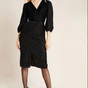 Anthropologie Shoshanna Dree Velvet Eyelet Dress